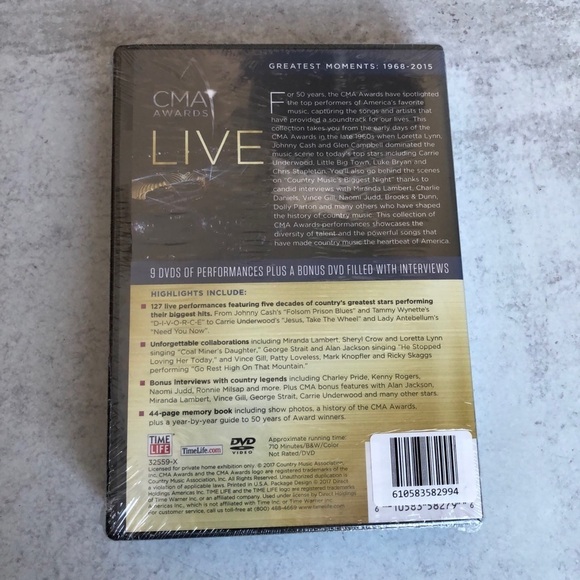 CMA Awards Live DVD 1968-2015 Ten DVDs - Picture 4 of 5